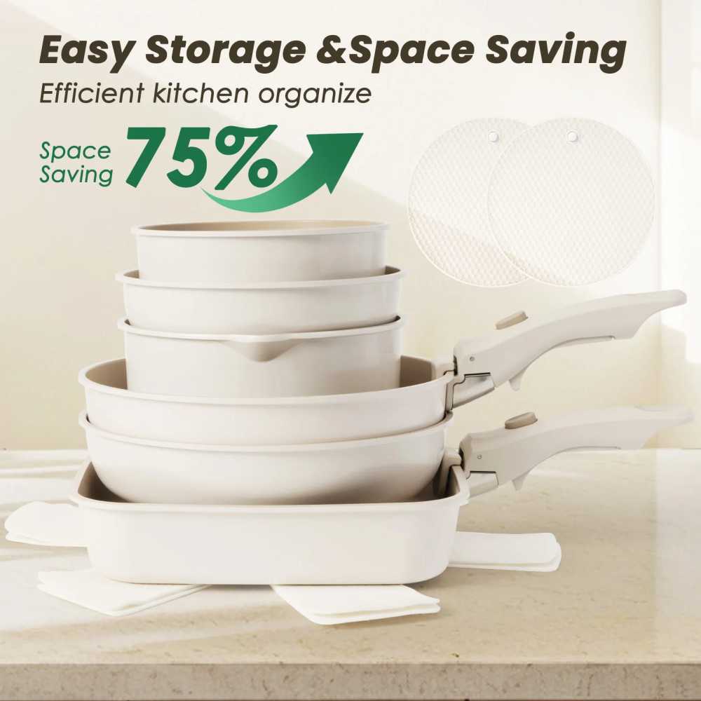 25-piece cookware set, can be used in the kitchen and outdoors. Non-stick, easy to clean, convenient to carry. Holiday gift. - AliExpress 15