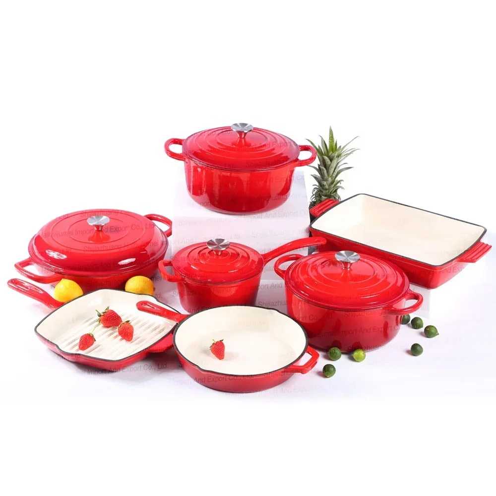 Wholesale Enamel Cast Iron Cookware Cooking Pot Casserole Set Wholesale Kitchenware Manufacturer - AliExpress 15