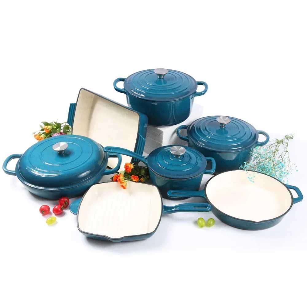 Wholesale Enamel Cast Iron Cookware Cooking Pot Casserole Set Wholesale Kitchenware Manufacturer - AliExpress 15