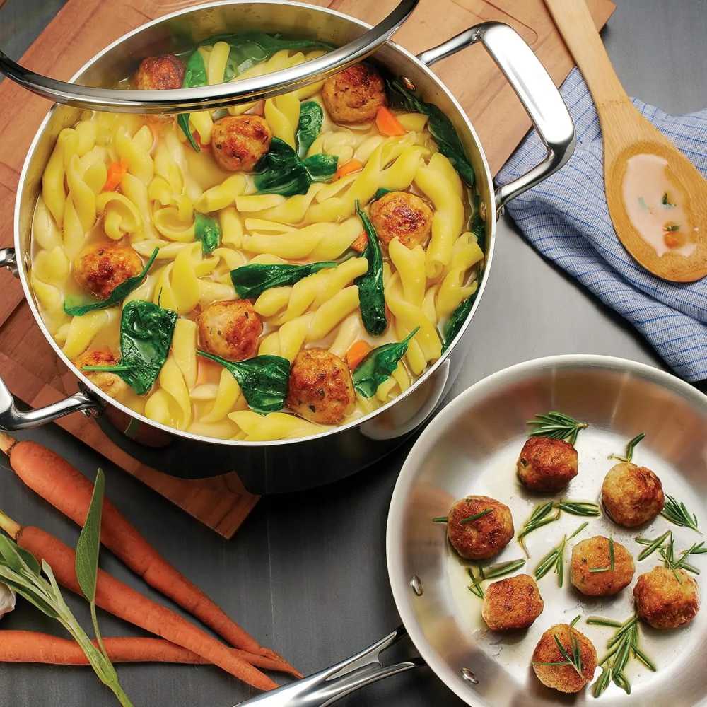 Tri-Ply Clad Stainless Steel 8-Piece Cookware Set with Glass Lids, Pots and Pans Kitchen Set, Induction-Ready, Dishwasher-Safe - AliExpress 15
