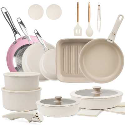 25-piece cookware set, can be used in the kitchen and outdoors. Non-stick, easy to clean, convenient to carry. Holiday gift. - AliExpress 15