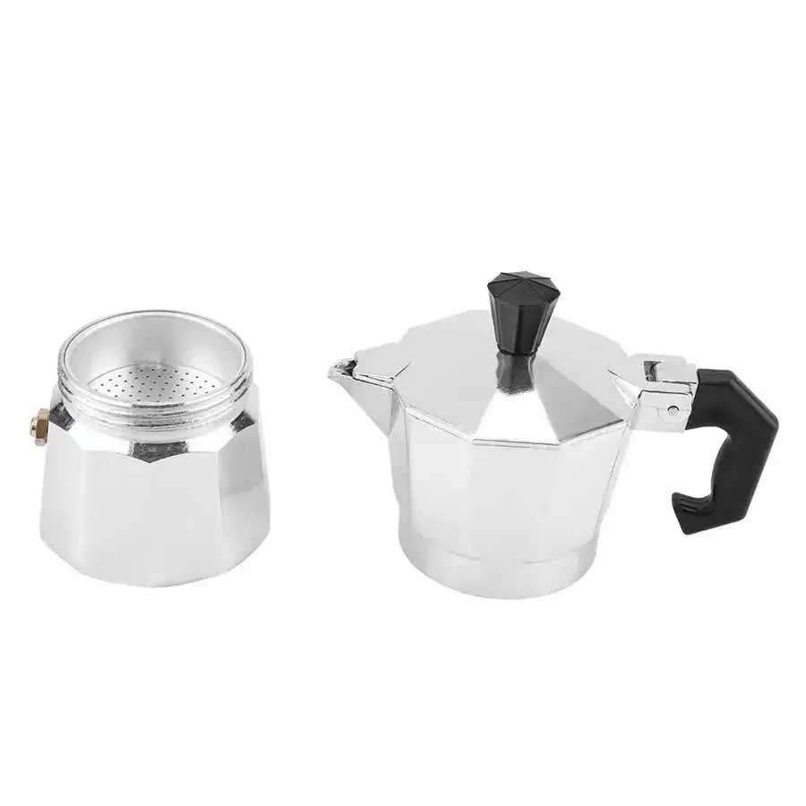 50mL 1 Cup Aluminum Italian Type Moka Pots Espresso Coffee Maker Stove Home Office Use New - AliExpress 6