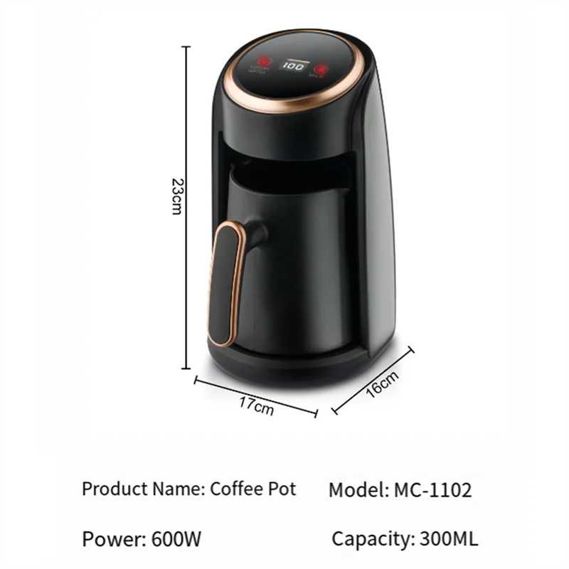 B88B-Automatic Turkish/Greek Coffee Machine 600W Electric Coffee Pot Moka Coffee Kettle Coffee Pot Maker EU Plug - AliExpress 6