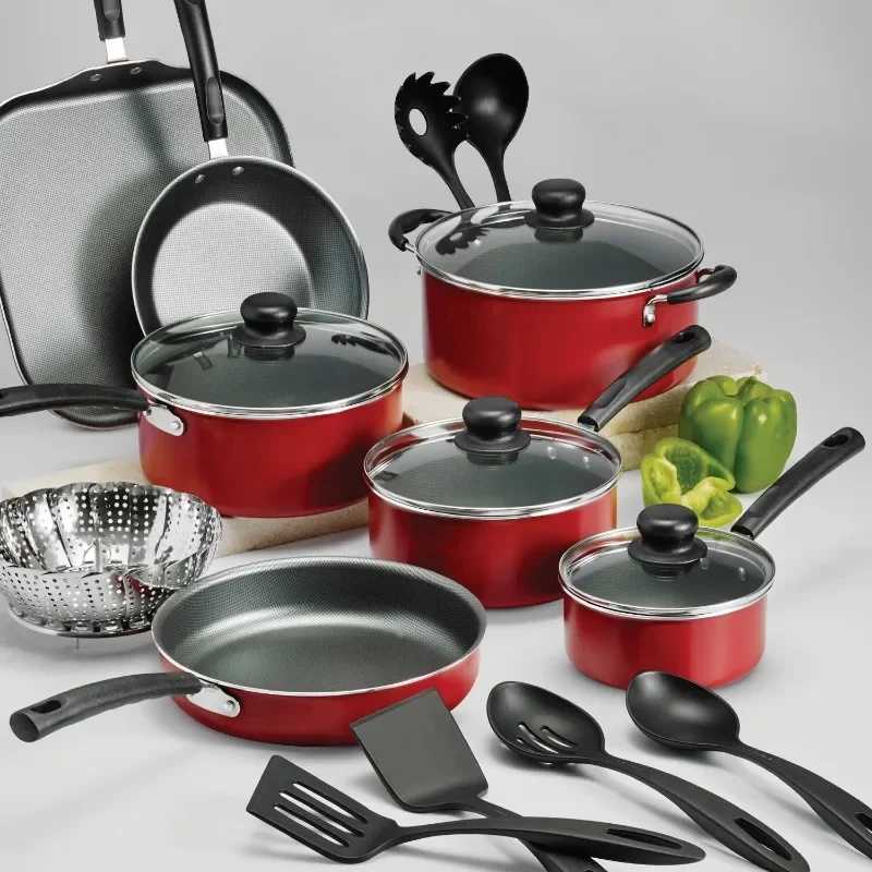 Multifunctional 18-piece non-stick cookware set, easy to clean, scald-proof and non-stick, suitable as a gift - AliExpress 15