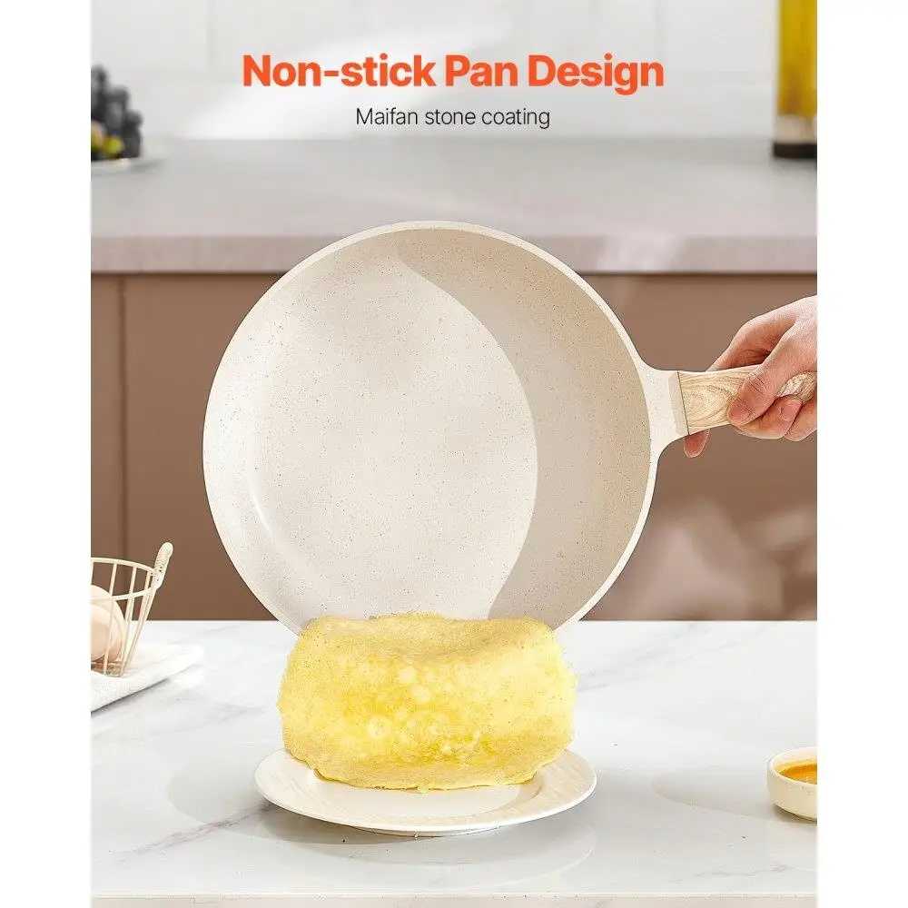 17 Piece Granite Nonstick Cookware Set Induction Ready White Kitchen Pots and Pans - AliExpress 15