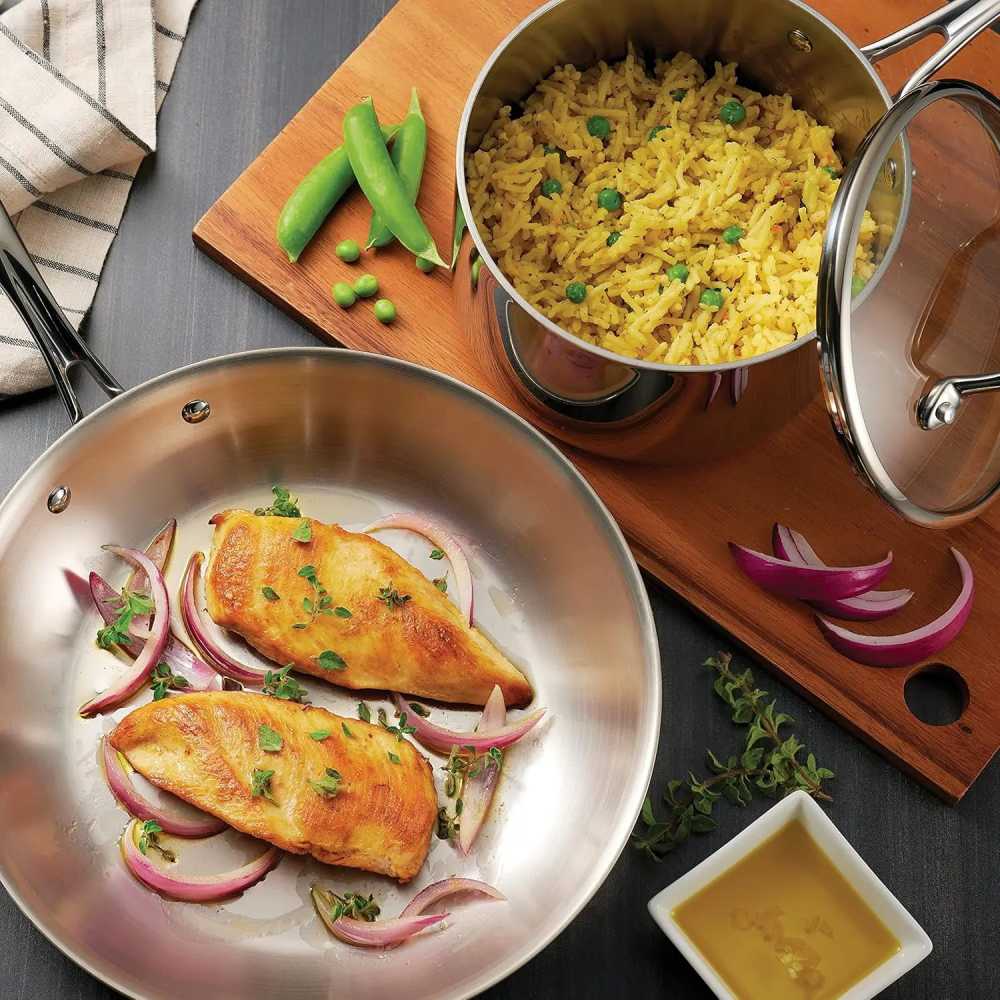 Tri-Ply Clad Stainless Steel 8-Piece Cookware Set with Glass Lids, Pots and Pans Kitchen Set, Induction-Ready, Dishwasher-Safe - AliExpress 15