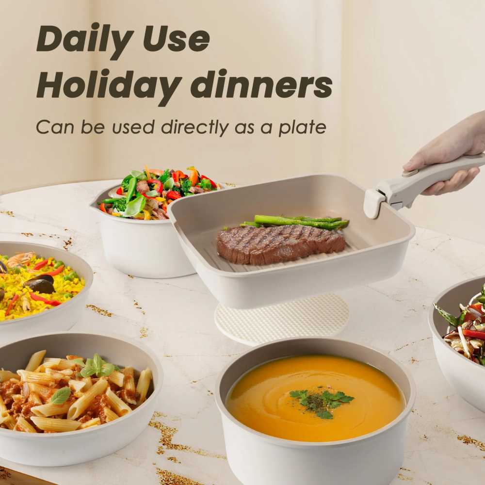 25-piece cookware set, can be used in the kitchen and outdoors. Non-stick, easy to clean, convenient to carry. Holiday gift. - AliExpress 15